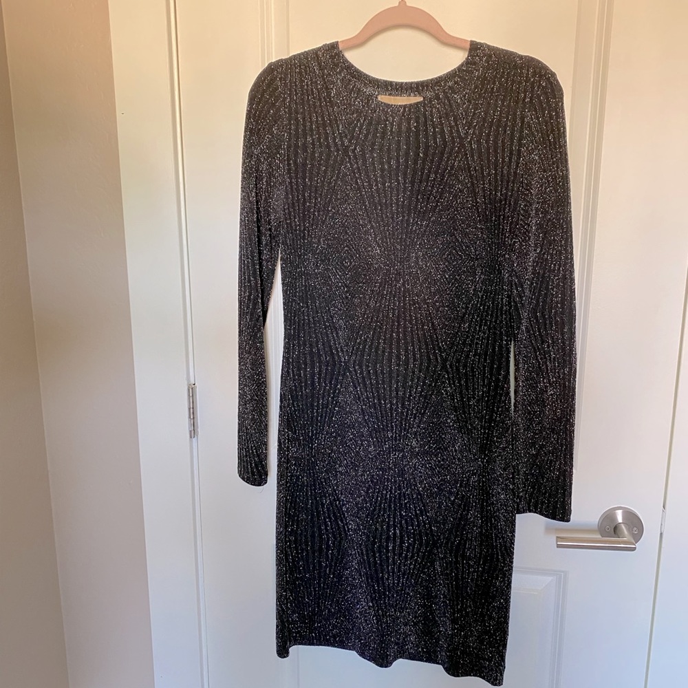 MK Bodycon dress Black & Silver